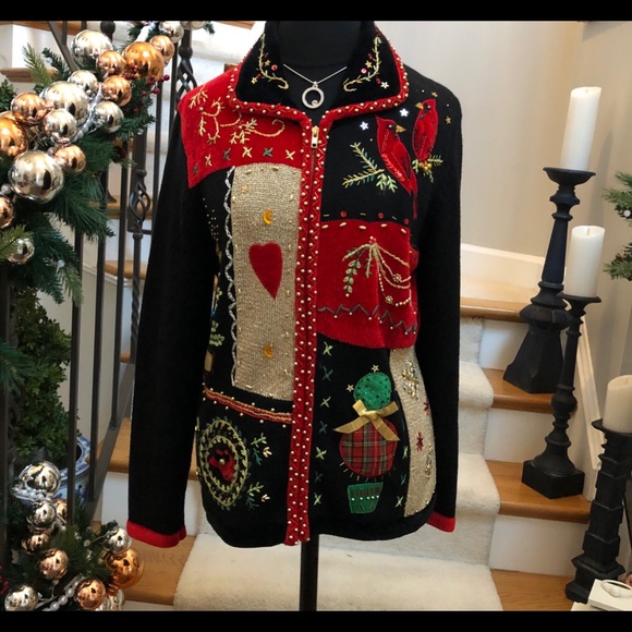 Lisa international Sweaters - ❤️🖤GORGEOUS CHRISTMAS SWEATER WITH EMBELLISHMENT❤️🖤